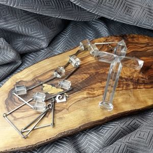 Pierre Cardin Jewelry - Pierre Cardin Lucite Cross Necklace Pierre Cardin Jewelry - Pierre Cardin Lucite Cross Necklace